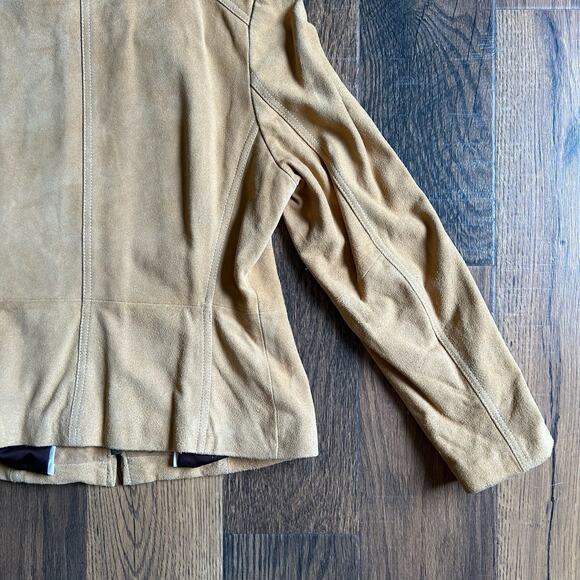 George Designs by Mark Eisen Genuine Leather Jacket Saddle Brown Women’s L 12/14 - Picture 12 of 15